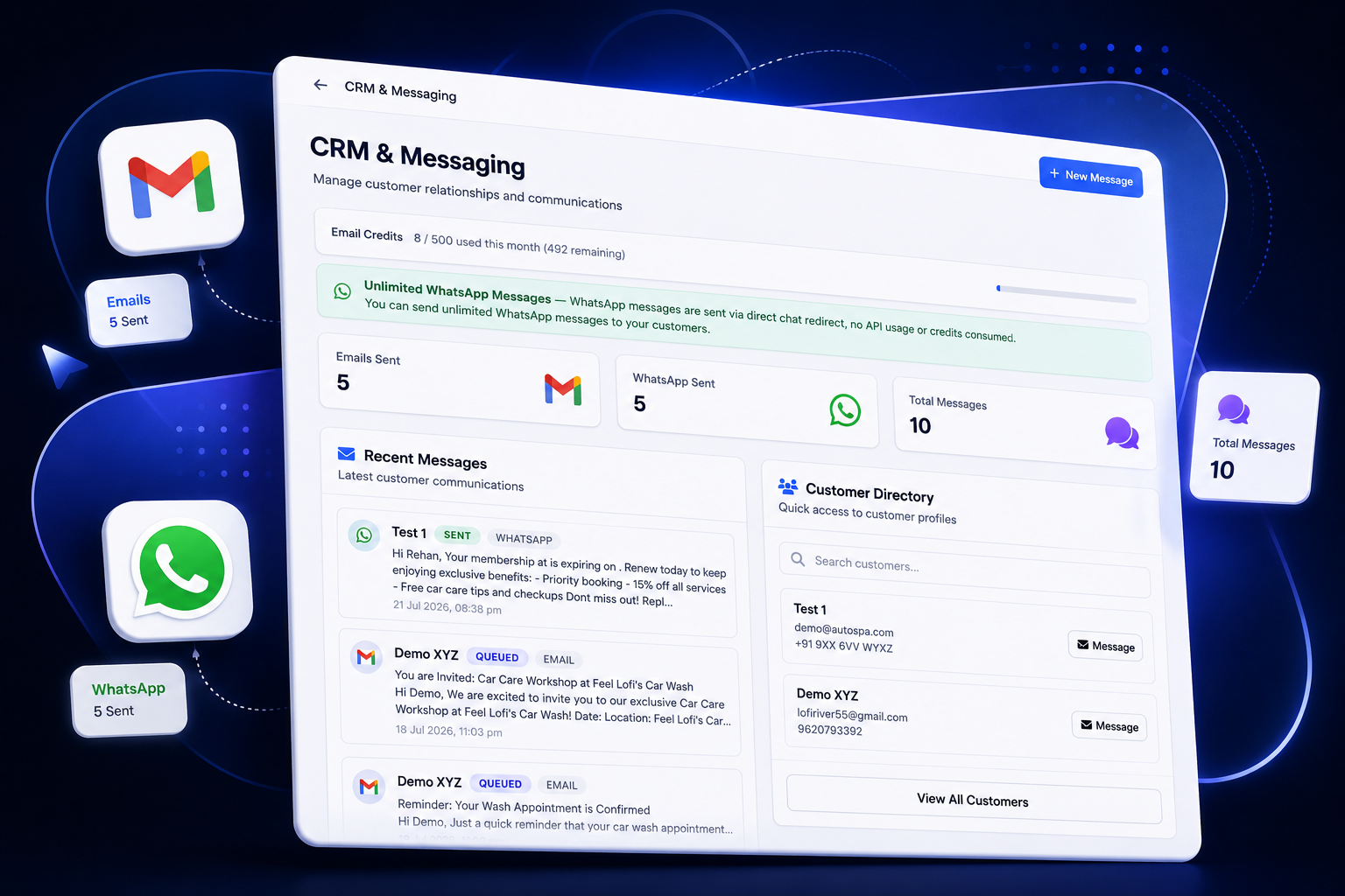AutoSpa CRM preview